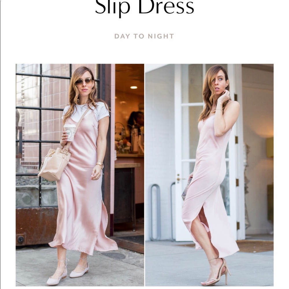 NWT- Slip dress blush , size 6